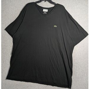 Lacoste Pima Cotton T-Shirt Mens Size 3XLB Big & Tall Black V Neck